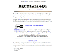 Tablet Screenshot of drumtabs.org